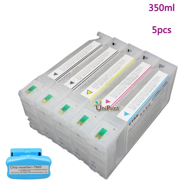 350 мл для EPSON pro7700 pro7710 pro9700 pro9710 Pro 7700 7710 9700 многоразовый картридж с чернилами + 1 шт.