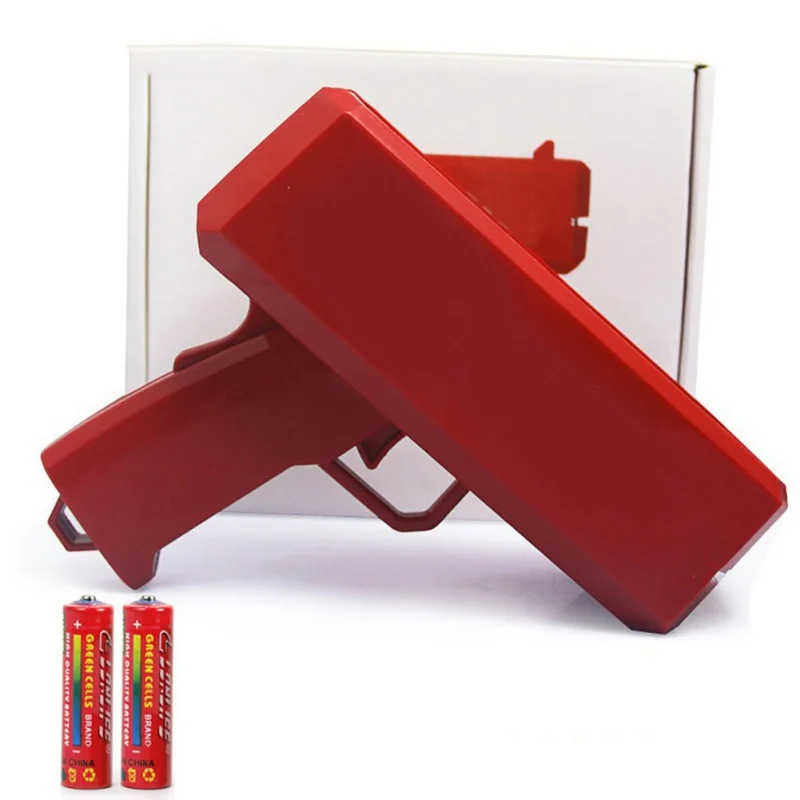 Make It Rain деньги пистолет Красный модная игрушка Рождественский подарок вечерние игрушки игры денежных пушки смешные деньги пистолет