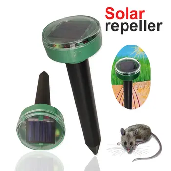 

1pc New Mole Repellent Solar Power Eco-Friendly Ultrasonic Gopher Mole Snake Repellent MouseTrap