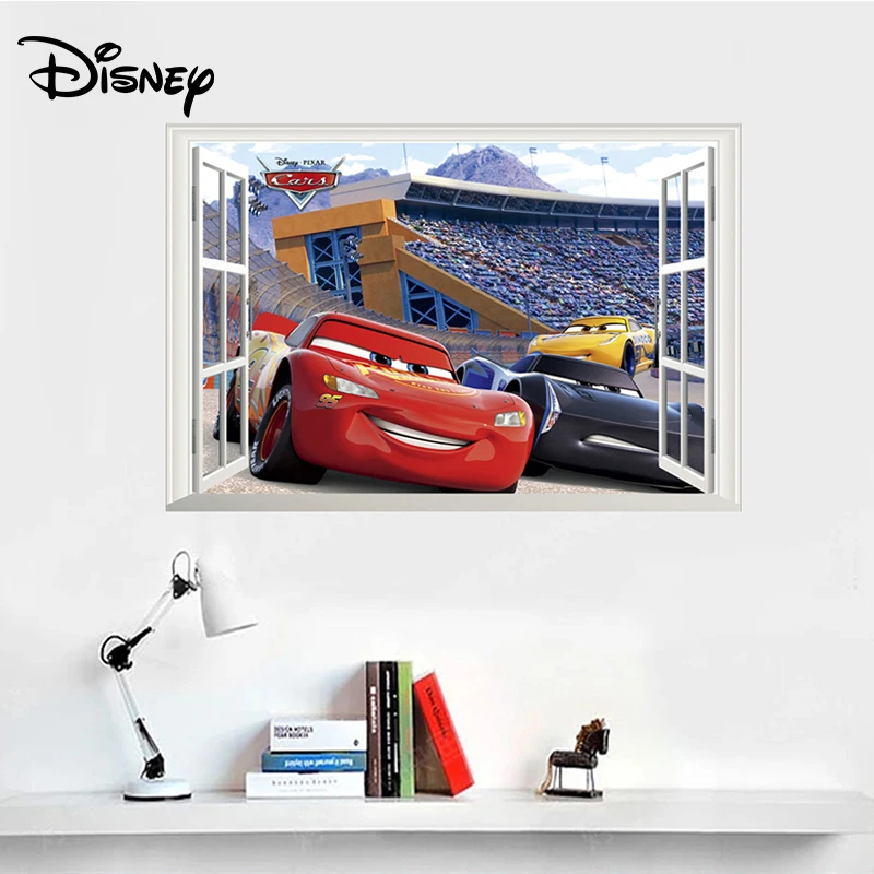 Disney Pixar Тачки Молния Маккуин Наклейки ПВХ Водостойкие Самоклеящиеся Украшения