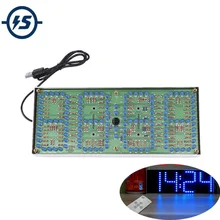 ECL-132 набор для самостоятельной сборки синие часы экран дисплей наборы электронный набор с патч пульт дистанционного управления 132 шт 5 мм светодиоды дисплей часы
