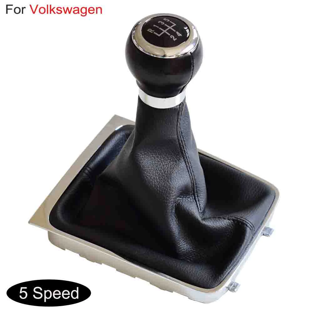 Ручная ручка переключения рулевого механизма автомобиля Stick Shifter 5 6 speed Gaitor Boot Cover для Volkswagen VW Passat B6 B7 2005-2012 с защитой от пыли - Название цвета: 5 Speed