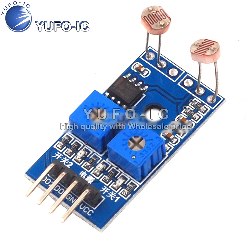 

2 Channel Photosensitive Sensor Module Light Detection Photosensitive Resistor Module Accessories 5516 Photoresistor