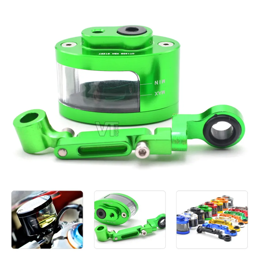 

universal Motorcycle cnc Clutch Brake Fluid oil Reservoir Cup tank +support bracket For Kawasaki Z1000 Z800 Z750 EX-300 Z1000SX