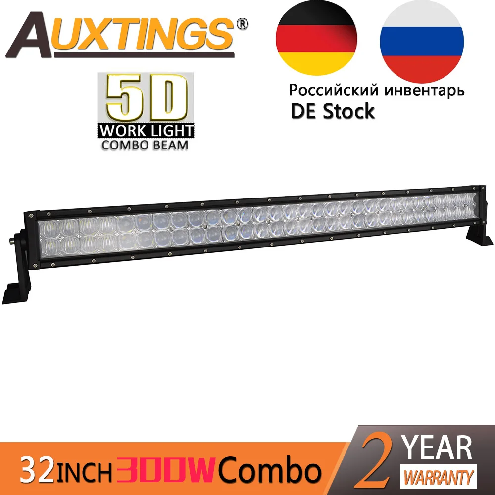 

Auxtings high power 32 inch 300W high power straight led work light bar 4x4 offroad waterproof CE car 5D straight LED light bar