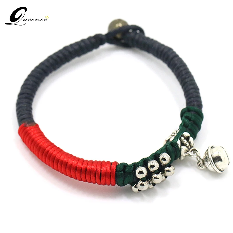 

Ethnic Handmade Bracelet Chinese Style Silver Bell Bracelet Jewelry Female Bracelets Women Ornament