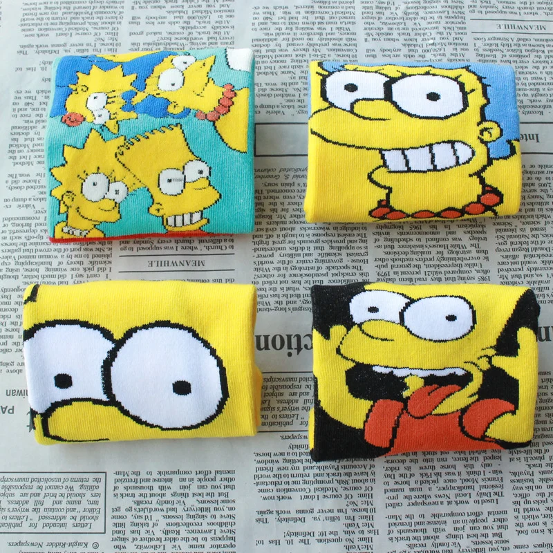 Dreamlikelin-1-Pair-Funny-Women-Children-Socks-Cute-Happy-Cotton-Socks-Simpsons-Family-Novelty-Spring-Autumn(2)