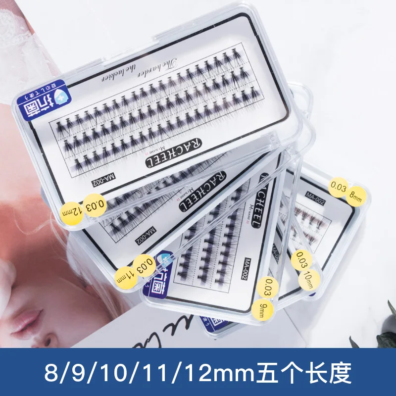 RACHEEL Thick Grafting Eyelashes 30D 0.03C Flowering 8-12mm Personal False Eyelash Makeup Tools | Красота и здоровье