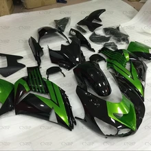 ZZ-R1400 2006-2011 мотоцикл обтекатель Zx14 Zx-14r 2006 Обтекатели ZZR 1400 2008 зелено-черный кузов
