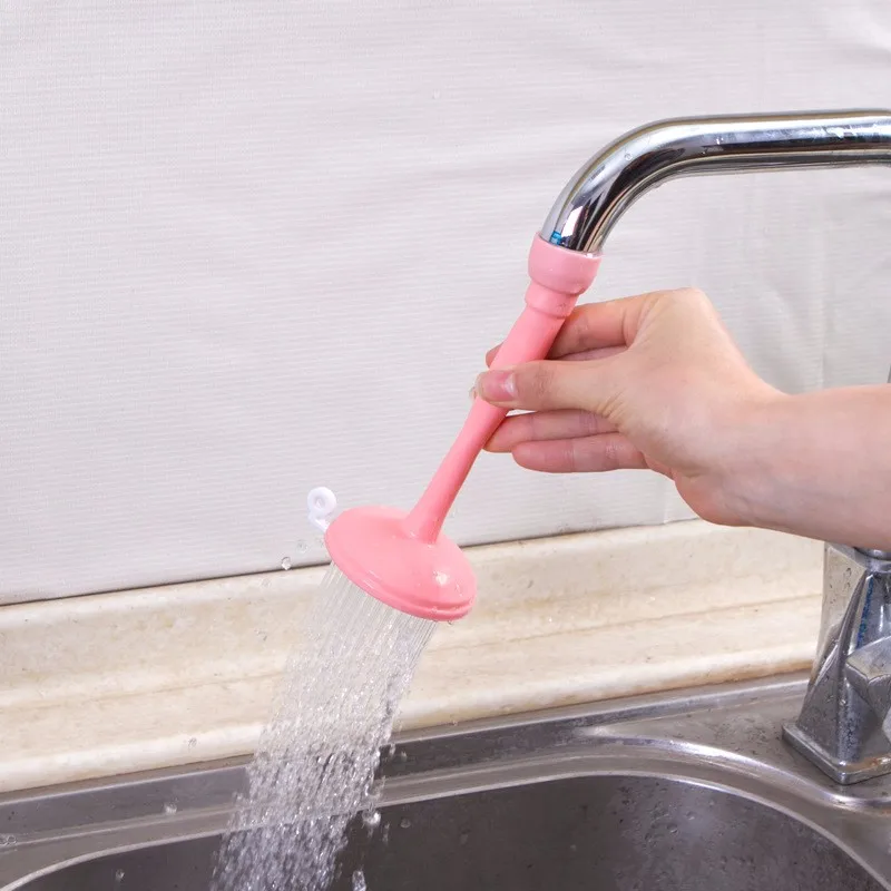 Регулируемый смеситель для ванной комнаты распылители кран фильтр распылитель на кран регулятор Творческий экономии воды кухонные аксессуары - Цвет: Large Pink
