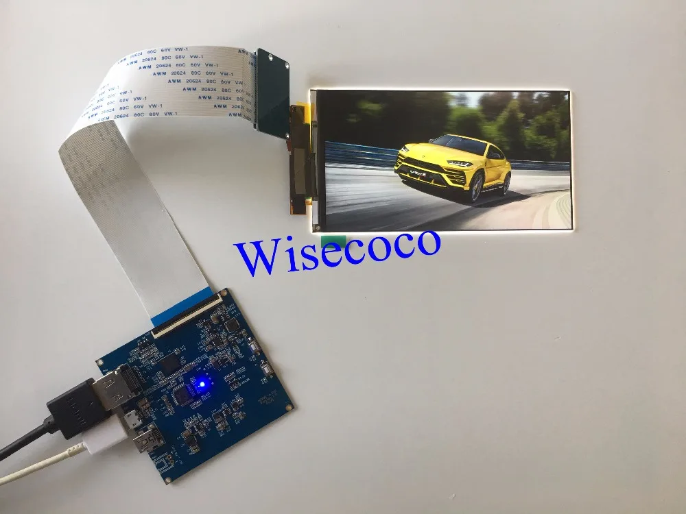 ЖК экран с hdmi на mipi для 3d vr очков до 24 Гц 5 дюйма 4K 2160p 3840*2160 diy 3D принтер raspberry pi 3 2