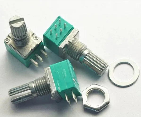 

10 pcs B50K RK097G Audio Amplifier Sealed Dual Potentiometer 15mm Shaft 6pins