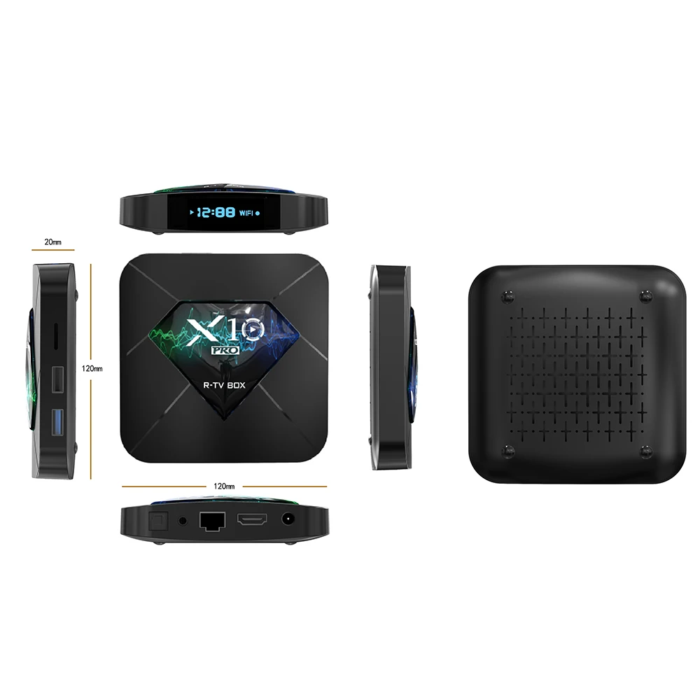 X10 Pro Android 9,0 Smart tv BOX S905X2 DDR 4 GB 32GB 64GB 2,4G 5GHz Wifi Поддержка USB3.0 BT4.0 4K 3D Netflix Android ТВ-плеер