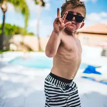 Пляжные шорты детские купальные костюмы для маленьких мальчиков, бикини, летние шорты в полоску с цветочным рисунком для маленьких мальчиков пляжные шорты штаны, летние купальные костюмы