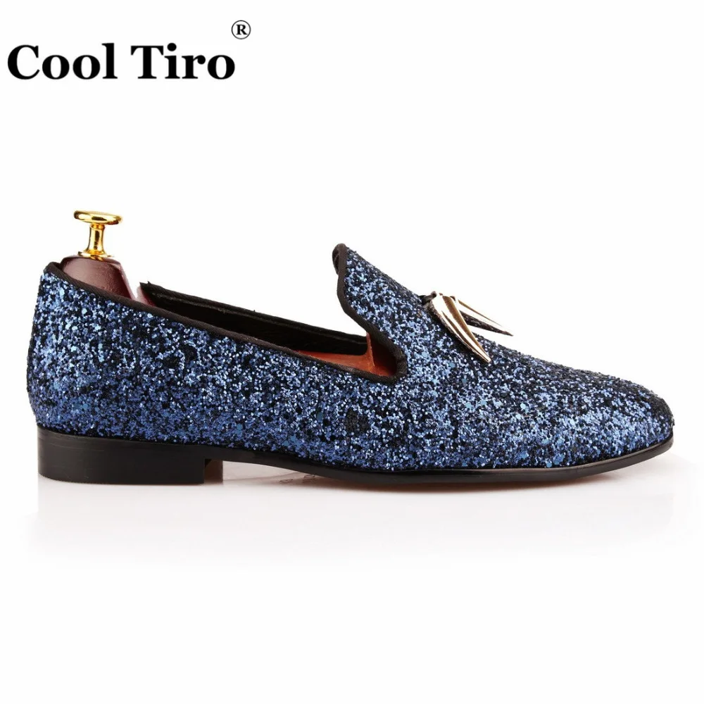 blue Glistening Glitter Loafers (4)