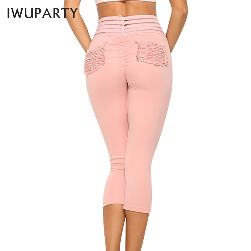 Fashion Butt Lift Pockets Fitness Sport Leggings Women Yoga Pants Compression High Waist Running Le