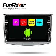 Funrover автомобильный мультимедийный плеер 2 din android 8,1 dvd-радио GPS для Passat B6 B7 CC Magotan Touran Разделение экран SIM 4G + 64G стерео