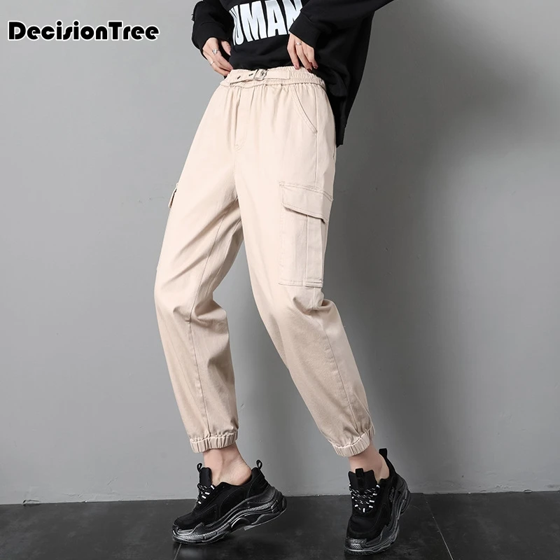 

2019 summer women denim high waist ripped stretchy yoga pants hole trousers side stripe ripped hole blue high waist