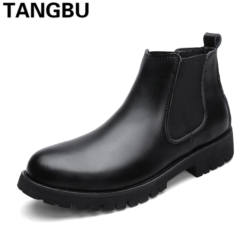 Causal De Homens Black Tornozelo Brown Couro Chegada light Deslizar Plus Genuínos Moda 45 Botas 38 Sobre Martin Nova Respirável Da Size Eftvq