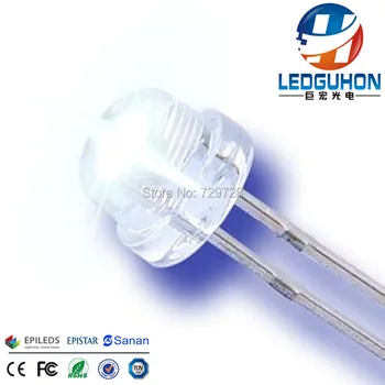 

5mm super bright straw hat white strip light led diodes