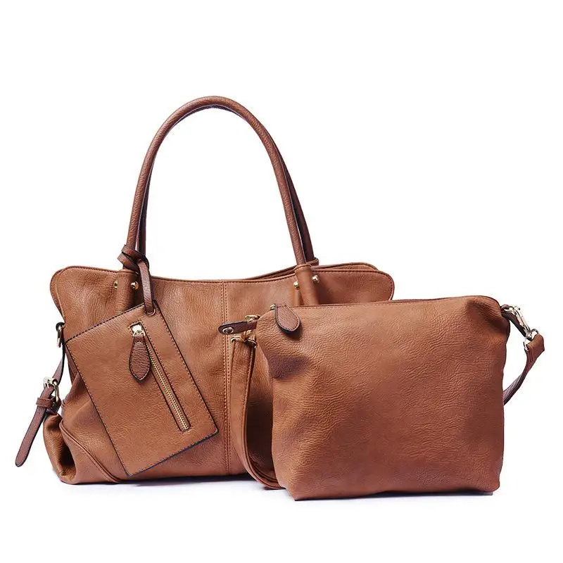 

Large capacity three sets of mother bag OL shoulder Messenger bag Simple shoulder bag diagonal bag mother tide package