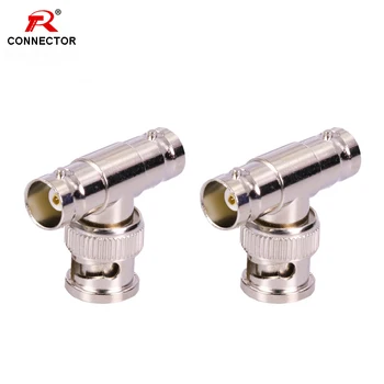

50pcs BNC Connector, T shape BNC 1xMale Plug to 2xFemale Jack Socket, Zinc Alloy Material
