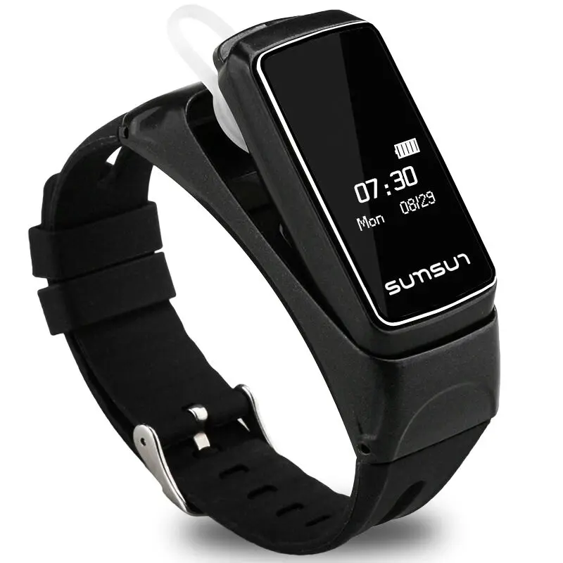 Смарт-браслет SMARCENT B7 с Bluetooth, Talkband, монитор сердечного ритма, спортивные часы для здоровья, браслет с музыкальным плеером, браслет