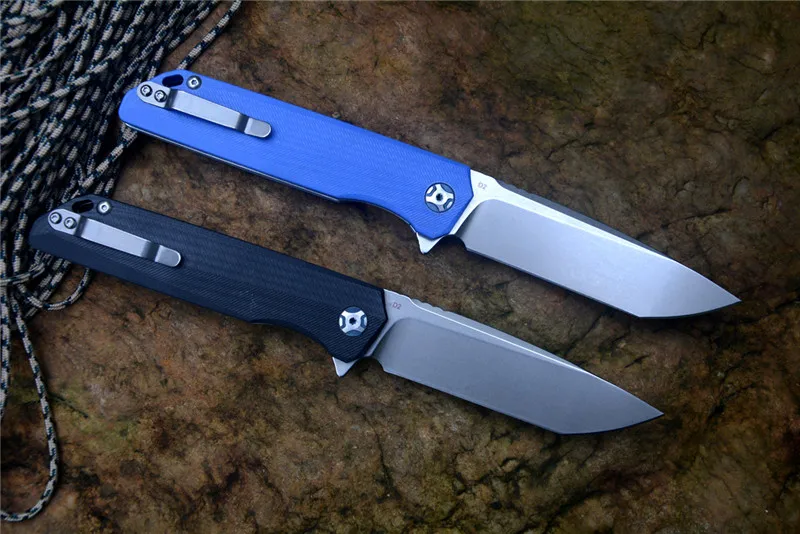 CH карманный нож Ch3507g10 модель D2 потертое лезвие синий или черный G10 Ручка для охоты, походов и EDC подарок