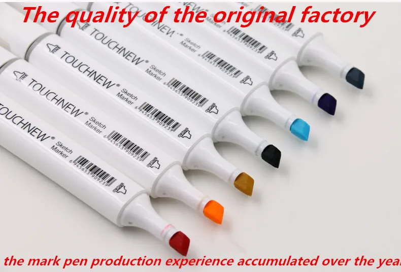 Touchnew третьего поколения маркер 128-цветные двухглавые алкогольные масляные ручки только продают больше, чем просто отправляют сумки