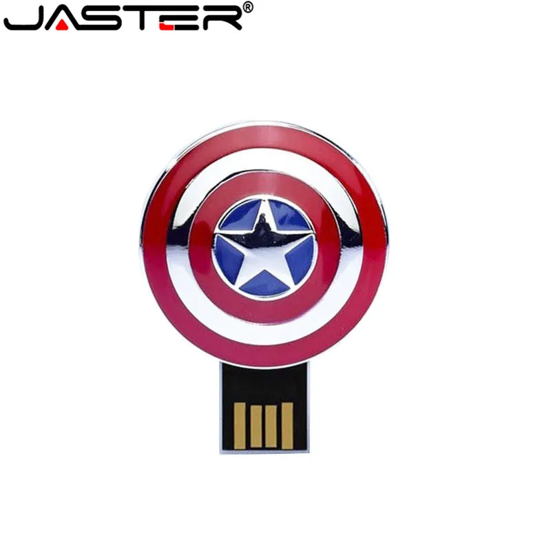 JASTER металлический Железный человек Капитан щит капитана Америка молоток usb флэш-накопитель Memory stick Халк pendrive 4 ГБ 8 ГБ 16 ГБ 32 ГБ 64 ГБ подарок