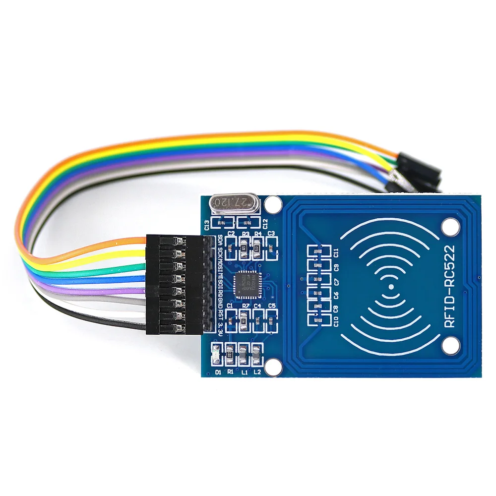 RC522 RFID Card Reader Module Kit With 8P Cable With S50 Card / Keychain For Arduino