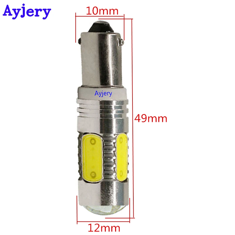 Ayjery! 50 шт. BA9S COB 7,5 W супер яркий свет лампы AC/DC 12 V обувь белого цвета; Авто лампы освещения клиновидные боковые двери H5W светодиодный свет