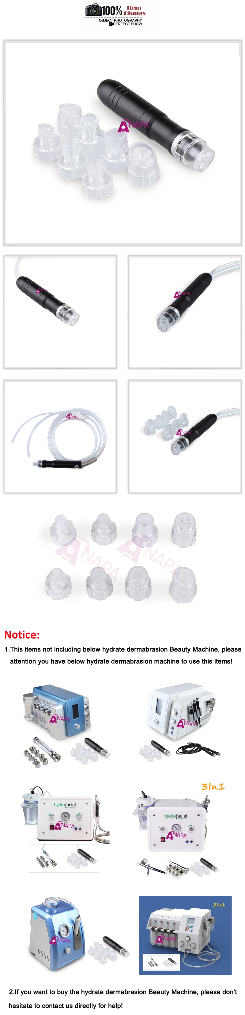 Hydra Dermabrasion Repalcement Wand&Tips (4)