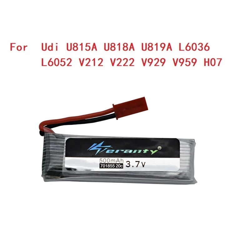 3,7 v 500mah литий-полимерный Батарея для JJRC H37 U815A U818A U819A L6052 L6036 V212 V222 H07 V929 V959 V930 V966 V977 X20 E50S E50 Батарея