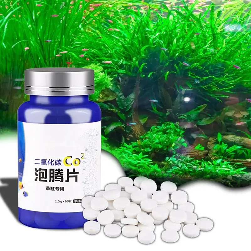 60 шт аквариум CO2 Tablet углекислый Fish Tank диффузор водных растений плавать трава CO2 углекислого газа ломтик диффузор продюсер