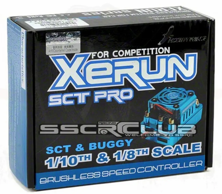 Цена сюрприз HOBBYWING XERUN SCT Pro 120A синий датчиками безщеточный ESC для 1/10 1/8 RC багги Весы
