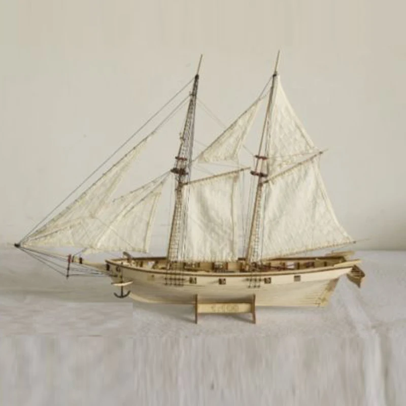 1:100 масштаб мини деревянный парусник комплект корабля лодка игрушка подарок DIY модель украшения TE889