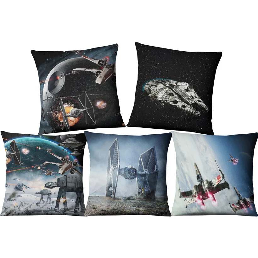 

Drop Shipping Sketch Movie Star wars Home Chair Seat Decorative Throw Pillowcase Almofada Cojines