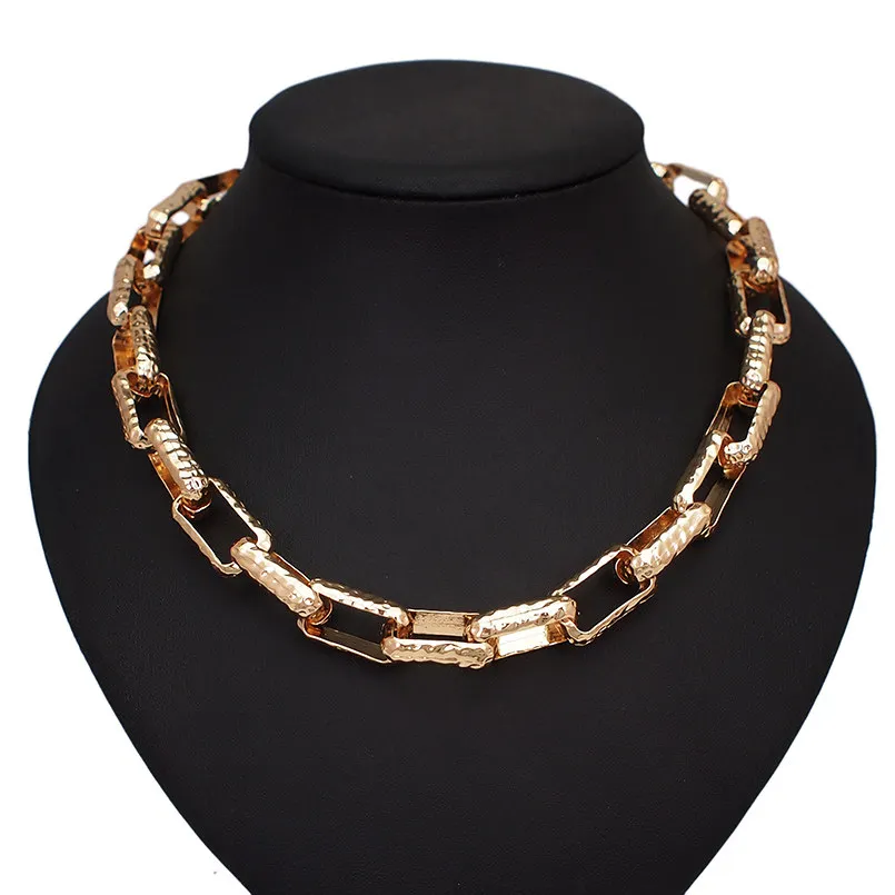 

Metal Coarse Chain Choker Necklaces For Women Trend Zinc Alloy Statement Necklaces Collar Necklace Jewelry Gift UKMOC