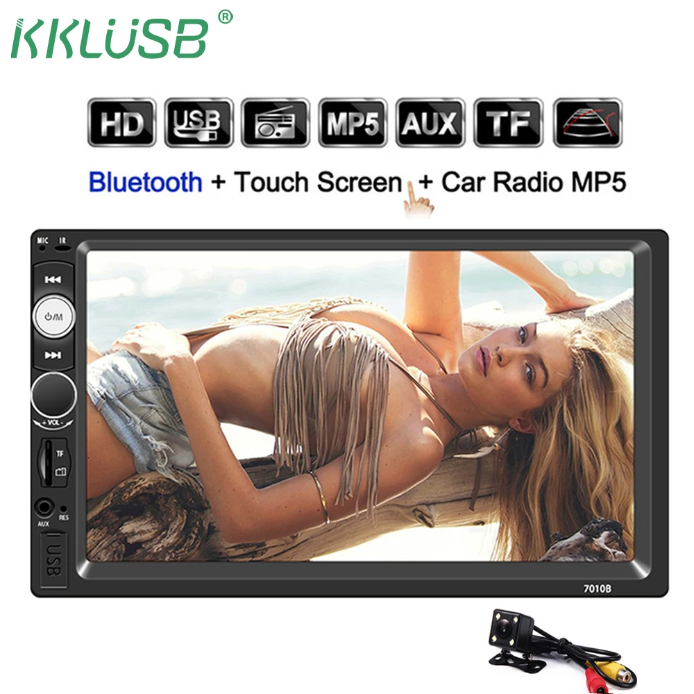 

2 Din car radio 7'' inch LCD Touch screen player support multiple Languages Menu bluetooth rear view camera car audio autoradio