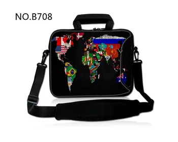 

World Map Neoprene Zipper Laptop Shoulder Bag For 7/7.9/8.1/10/10.1/14/11.6/12/12.1/13/13.3/15/15.4/15.6/17/17.3 Tablet PC