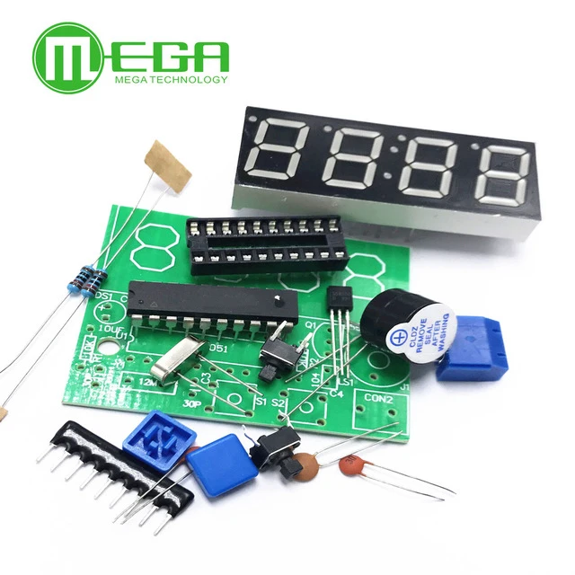 

Digital 4 Bits Electronic Clock Electronic Production Suite DIY Kit
