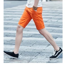 Летние Повседневное Для мужчин короткие эластичный пояс пляжные узор шорты из хлопка с принтом Для мужчин шорты Homme верхняя одежда Для мужчин пляжные шорты плюс размеры