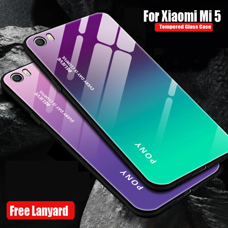Корпус для Xiaomi mi 5 чехол для телефона задняя крышка градиентное закаленное стекло чехол для Xiaomi mi 5 Защита Coque чехол Fundas mi 5 Чехол