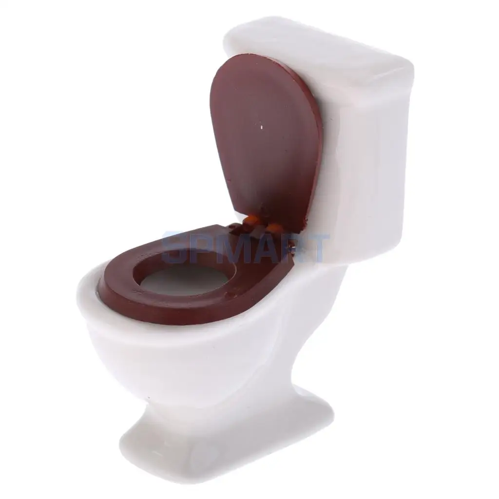 3Pcs 1/12 Scale Dollhouse Miniature White Ceramic Bathroom Bathtub Set Furniture Decoration Dolls Accessory Pretend Play Toys