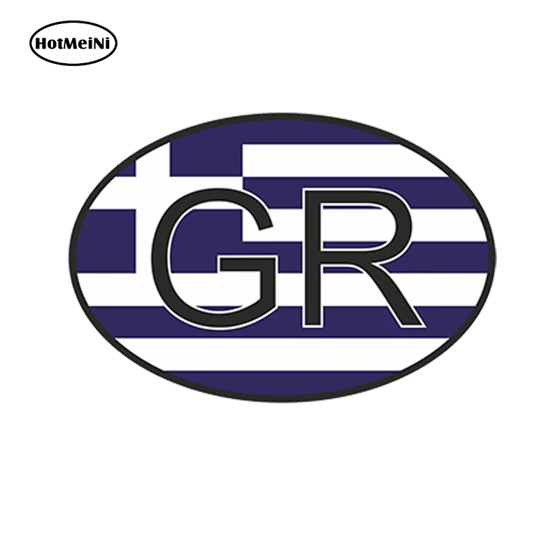 HotMeiNi 13X9.1cm Car Styling Gr Greece Country Code Oval With Greek