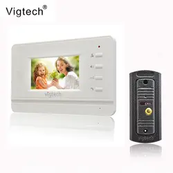 Vigtech4.3 ''видеодомофон спикерфон домофон система белый монитор открытый с водонепроницаемой и ИК-камерой