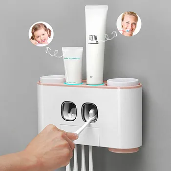 

Auto Squeezing Toothpaste Dispenser Wall Mount Bathroom Hands Free Squeezer TN99