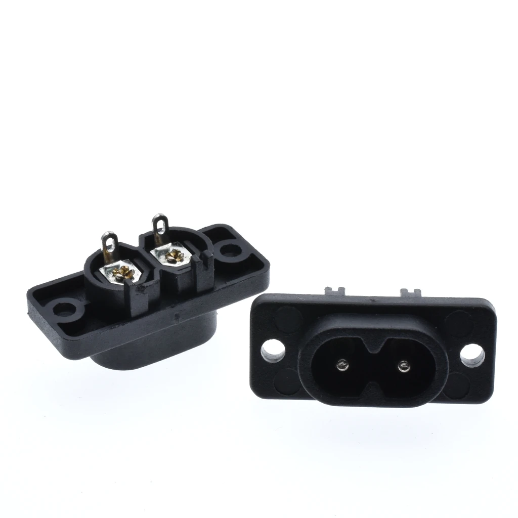10 шт./лот AC 250 В 2.5A IEC320 C7 разъем пайки шпильки разъем питания IEC 320