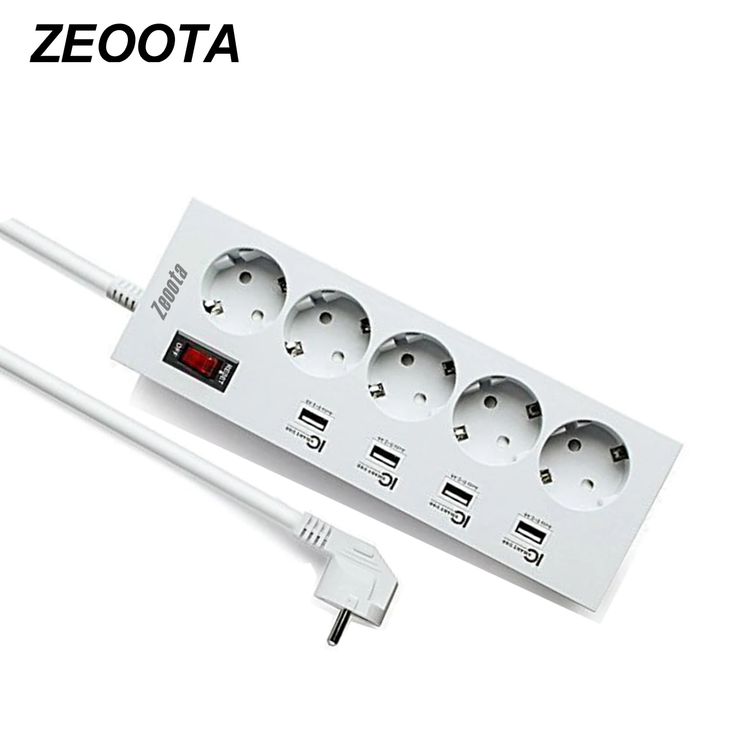 Pаспродажа Блок питания 5 way switchable, 4 USB 5 V 8A, Smart IC, огнестойкие несколько розеток 4000 W, usb зарядка для смартфонов планшетов,
